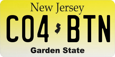 NJ license plate C04BTN