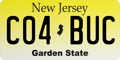 NJ license plate C04BUC