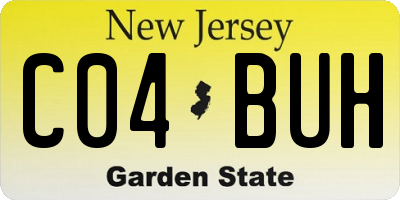 NJ license plate C04BUH