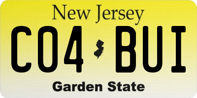 NJ license plate C04BUI