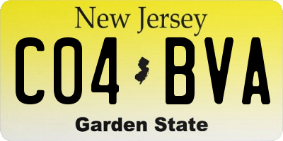 NJ license plate C04BVA