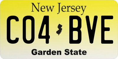 NJ license plate C04BVE