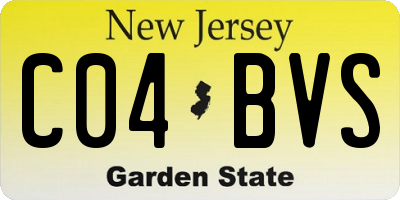 NJ license plate C04BVS