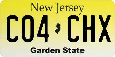 NJ license plate C04CHX