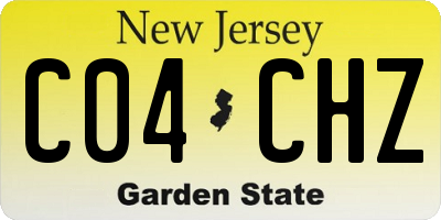 NJ license plate C04CHZ