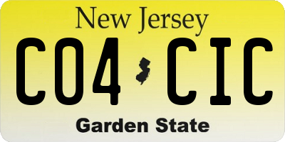 NJ license plate C04CIC