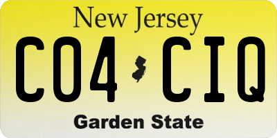 NJ license plate C04CIQ
