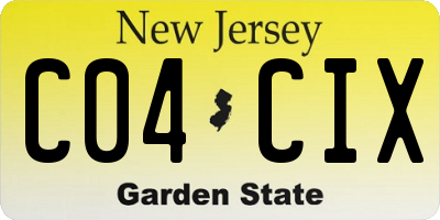 NJ license plate C04CIX
