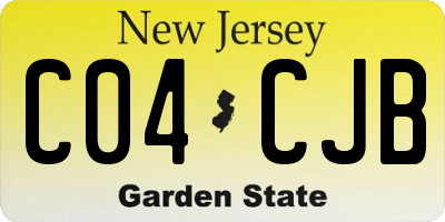 NJ license plate C04CJB