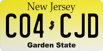 NJ license plate C04CJD