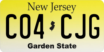 NJ license plate C04CJG