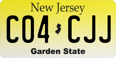 NJ license plate C04CJJ