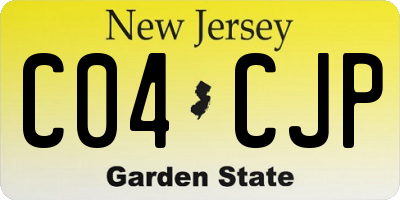 NJ license plate C04CJP