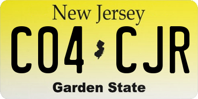 NJ license plate C04CJR