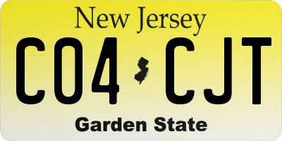 NJ license plate C04CJT