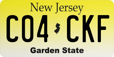 NJ license plate C04CKF