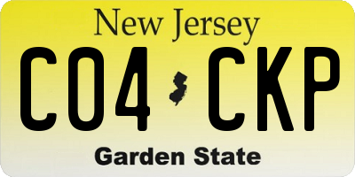 NJ license plate C04CKP