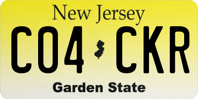 NJ license plate C04CKR