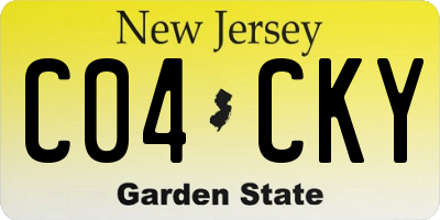 NJ license plate C04CKY