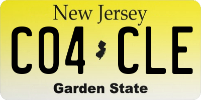 NJ license plate C04CLE