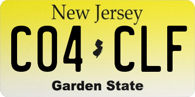 NJ license plate C04CLF