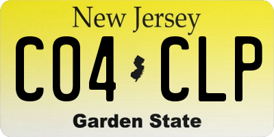 NJ license plate C04CLP