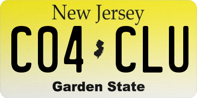 NJ license plate C04CLU