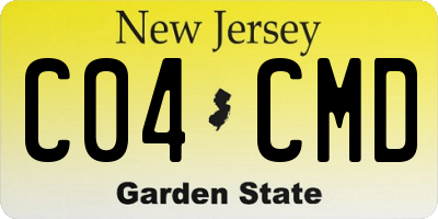NJ license plate C04CMD
