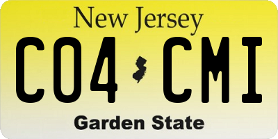 NJ license plate C04CMI