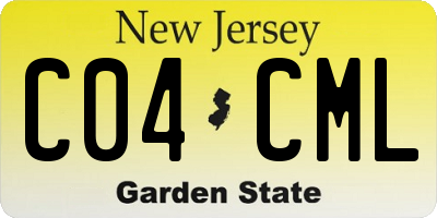 NJ license plate C04CML