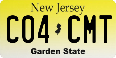NJ license plate C04CMT
