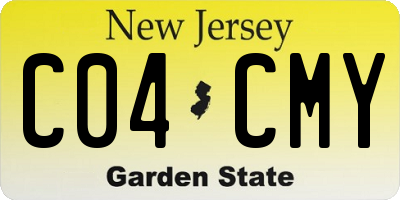 NJ license plate C04CMY