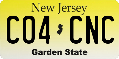 NJ license plate C04CNC