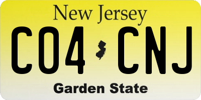 NJ license plate C04CNJ