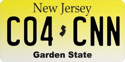 NJ license plate C04CNN