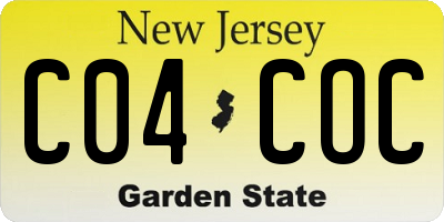 NJ license plate C04COC