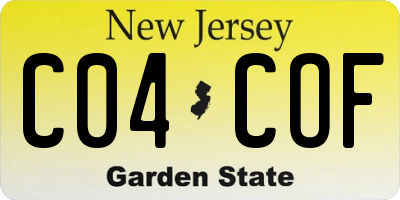 NJ license plate C04COF