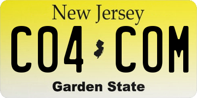 NJ license plate C04COM