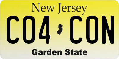 NJ license plate C04CON