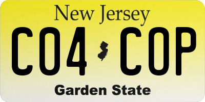 NJ license plate C04COP