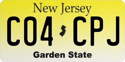 NJ license plate C04CPJ