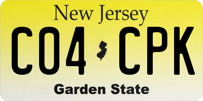 NJ license plate C04CPK