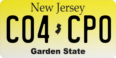 NJ license plate C04CPO