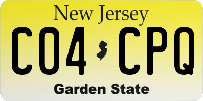 NJ license plate C04CPQ