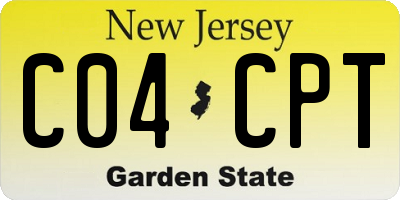 NJ license plate C04CPT