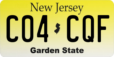 NJ license plate C04CQF