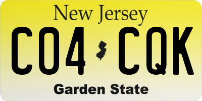 NJ license plate C04CQK