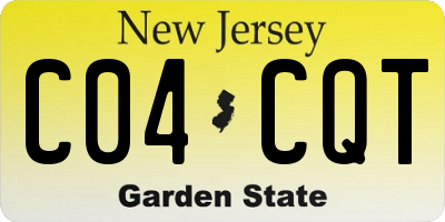 NJ license plate C04CQT