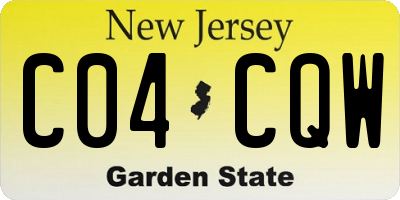 NJ license plate C04CQW