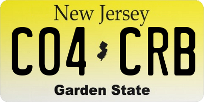 NJ license plate C04CRB